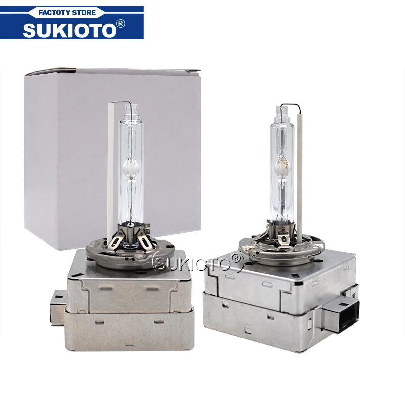 SUKIOTO Original OEM 35W 55W Xenon D1S D3S HID Headlight Lamp Bulb 4300K 5000K 6000K 8000K Metal Holder Car Light Xenon Bulbs (2)
