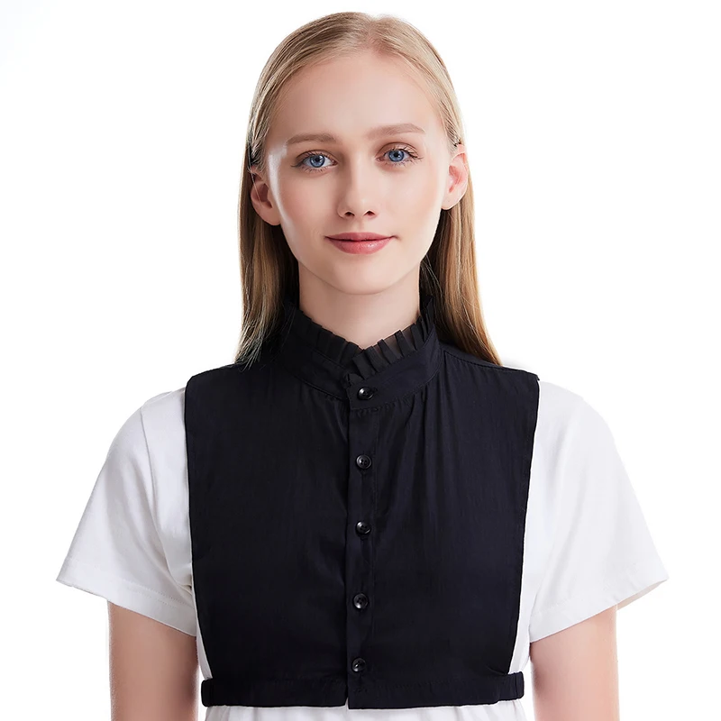 

Elegant Solid Half Shirt Blouse Women Fake Collar Women Muslim Fake Collar Monochrome Detachable Lapel Fake Stand Collars