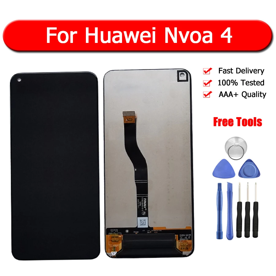 

6.4 inch LCD For Huawei Nova 4 Nova4 VCE-AL00 LCD Display and Touch Screen Phone Accessories For Huawei Honor View 20 V20 LCD