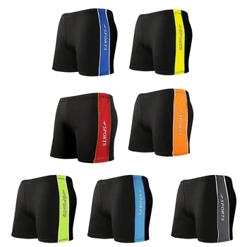 

new Swimming Trunks Men's swimsuit Drawstring Quick Drying Loose Short Pants Swimwear Hot Spring Swimsuit Plus Size