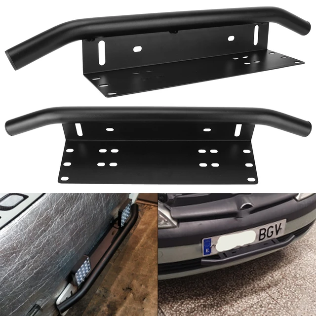 Universal SUV Lamp Holder Front Bumper License Plate Aluminum Off Road LED  Light Bar Frame Holder