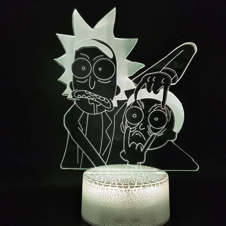  Rick and Morty 3D Lamp Favorite Cartoon Pretty Gift for Children 7 Colors Led Night Light Lamp Drop - 4000096835566