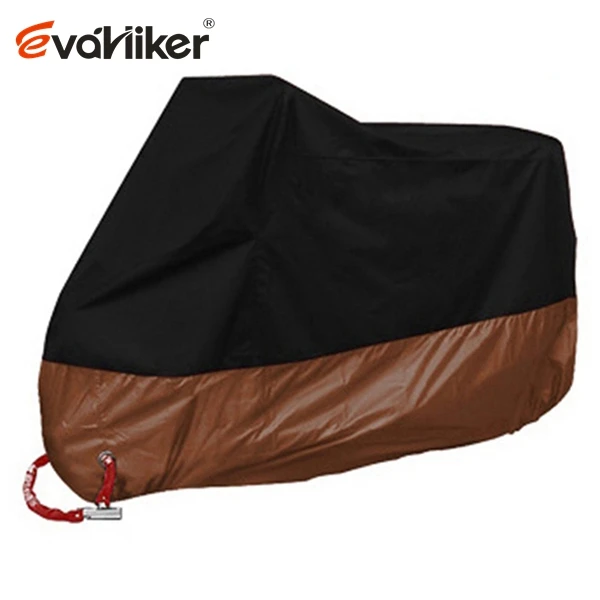 M-4XL Motorcycle Cover Motor Scooter Cover Universal Outdoor Uv Protector Season Waterproof Bike Rain Dustproof interchangeable Brown