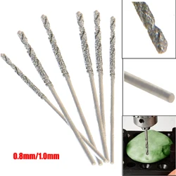 Utoolmart – foret hélicoïdal revêtu de diamant, foret hélicoïdal à pointe de diamant pour bijoux, pierres précieuses en verre, 2/5/10 pièces, 0.8mm/1.0mm 