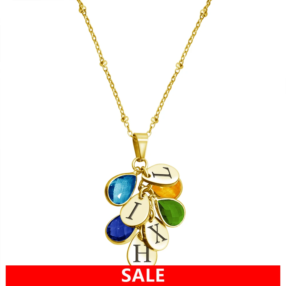 

Ожерелье ELANUOYY с камнем рождения, подарок на день Св. Валентина