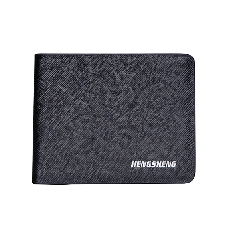 

Hensen Hot Sales Men Short Wallet Europe And America Wallet Men's Cross Pattern Card Bit More Wallet