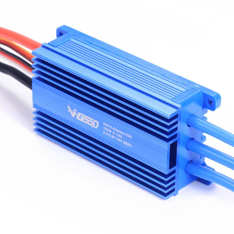 VGOOD SpinX 160A бесщеточный ESC постоянная скорость с SBEC 6-14s LiPo для RC вертолета с фиксированным крылом RC Airplain
