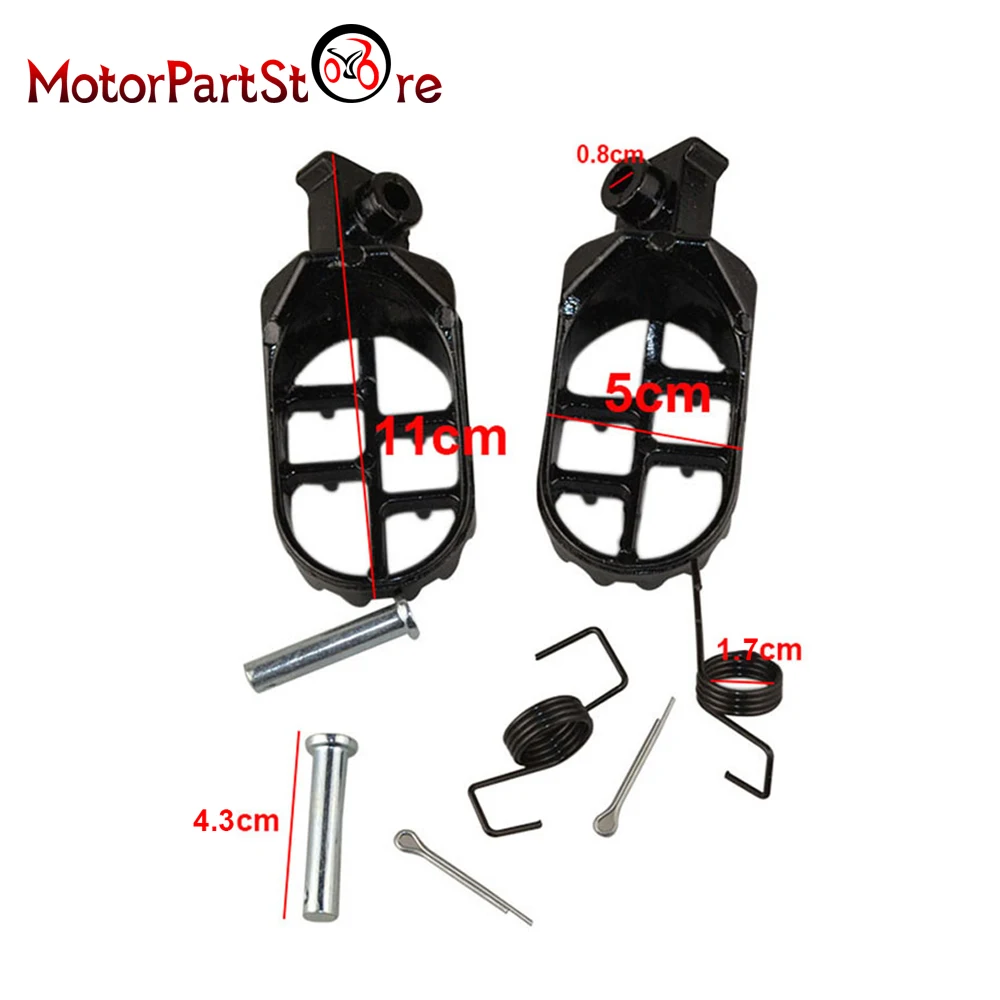 FLYPIG Черный Серебряный Подножки Набор для ног Yamaha PW50 PW80 TW200 PW 50 80 TW 200 Мотокросс Мотоцикл Байк