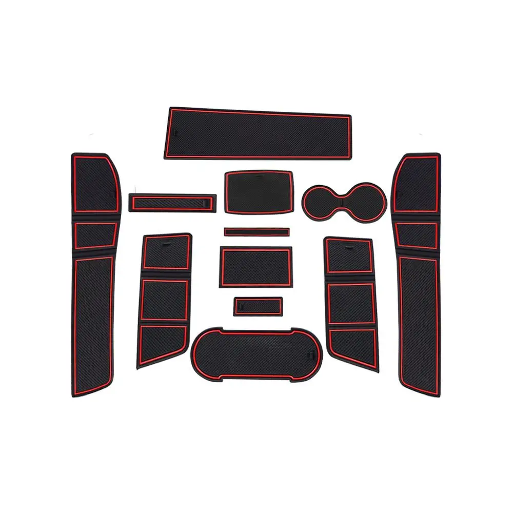 Tapete do Sulco da Porta do Carro para Leon Anti-deslizamento à Prova de Poeira Ruiya Cupra Porta Entalhe Pads Acessórios Interiores Automóvel Vermelho 5f 2021 - Image 6