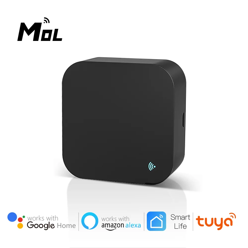 Tuya-Control remoto inteligente por infrarrojos, Sensor de temperatura y humedad integrado para aire acondicionado, TV, DVD, CA, funciona con Alexa y Google Home