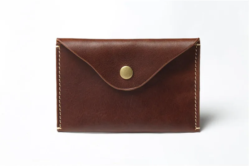 LEACOOL натуральная кожа держатель для карт кредитный ID винтажный Модный кошелек для монет маленький кошелек клатч на молнии зажим для денег - Цвет: Oil Brown