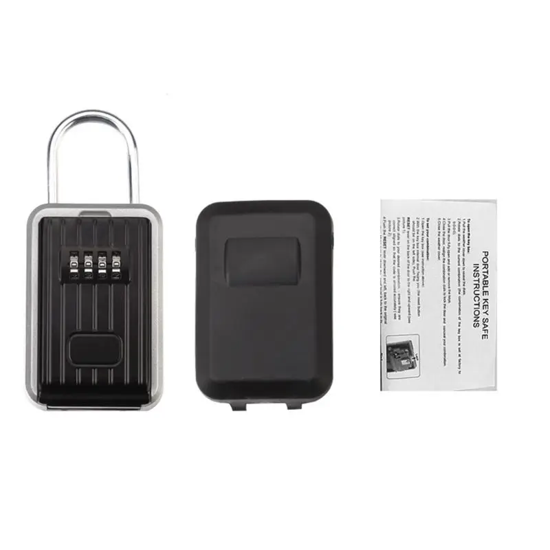 

Key Lock Box with 4-Digit Combination for House Key Wall Mounted Padlock