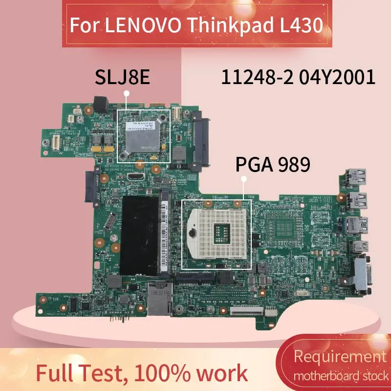 Материнская плата 04Y2001 для ноутбука LENOVO Thinkpad L430 материнская 11248-2 SLJ8E | Компьютеры и
