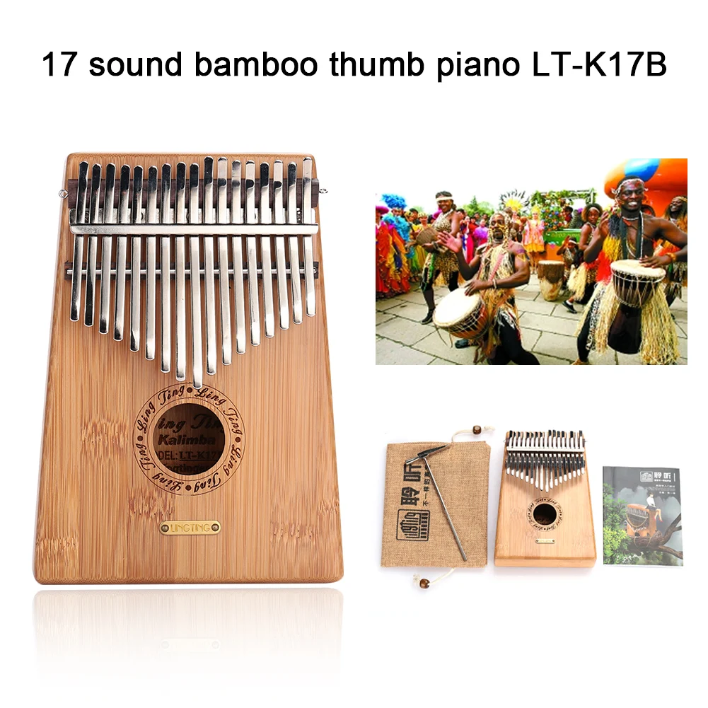 

Thumb Piano Mbira Student Music Bamboo Raw Wood Color 17 Key Gift Exquisite Musician African Musical Instruments Kalimba Solid