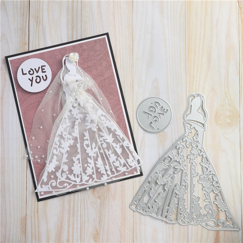 YaMinSanNiO Lady with Dress Frame Metal Cutting Dies for Scrapbooking Making Card Photo Album Decorative Embossing Craft Stencil | Дом и сад