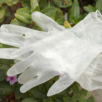 

Environmental Protection PVC Disposable Gloves Hygienic Transparent Food Grade Fingerprint Touch Screen Protection Isolation
