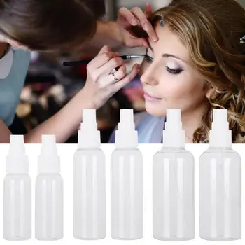 

6Pcs/set Spray Bottle Transparent Press Type Empty Spray Bottle Toner Liquid Storage Container for Travel Use Parfum Bottle
