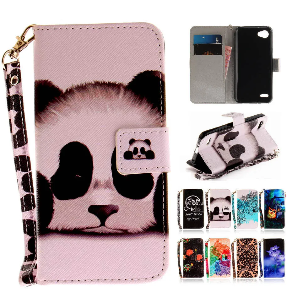 

For Funda LG Q6 Case Leather Wallet Cover With Card Holder Phone Case For Coque LG G6 Mini Case Flip Protective Cover