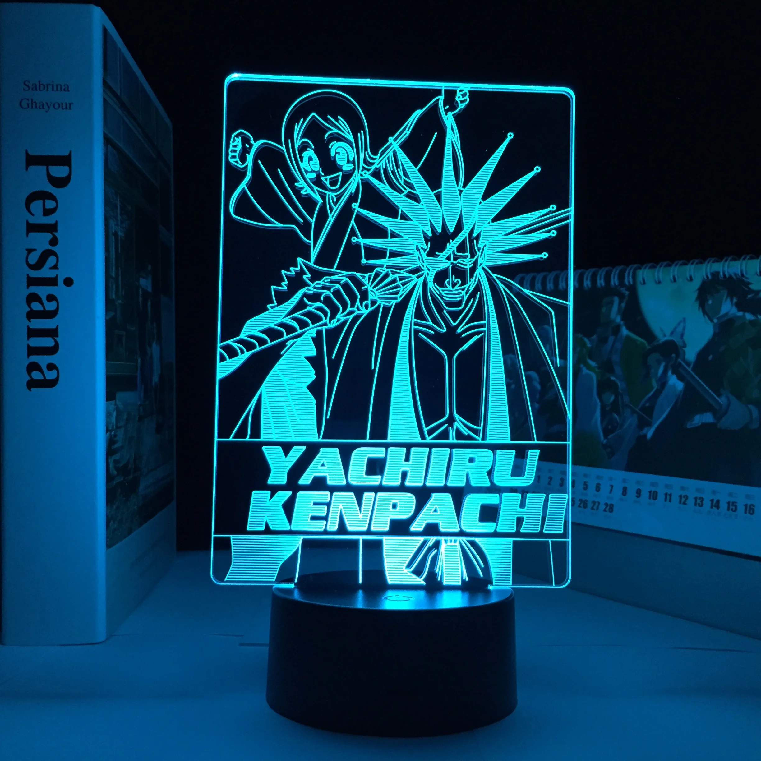 holiday nights of lights Anime Bleach Yachiru Kenpachi 3d Lamp Kusajishi Led Night Light for Bedroom Decor Birthday Gift Anime 3D Lamp nite light