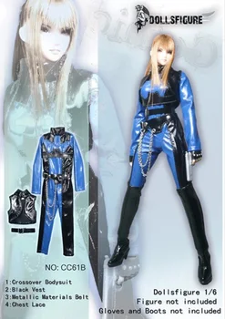

1/6 DOLLSFIGURE CC61B Female Blue Leather Bodysuit for Seamless Body Figure