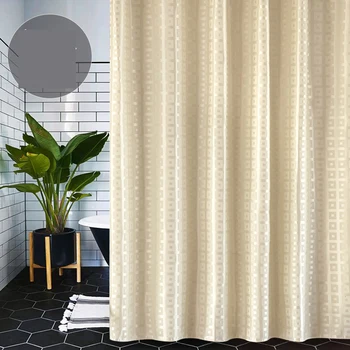 

Hotel Toilet Waterproof Partition Polyester Bath Curtain Bathroom Waterproof Anti-mildew Partition Curtain Shower Door Curtain