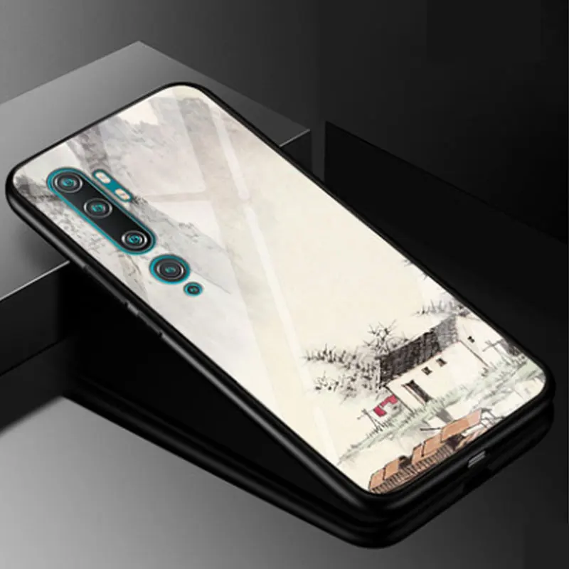 Для Xiaomi mi Note 10 Pro Чехол из закаленного стекла Жесткий ПК с принтом чехол для телефона для Xiaomi mi Note 10 CC9 Pro Чехол mi Note10 бампер обложка - Цвет: 1