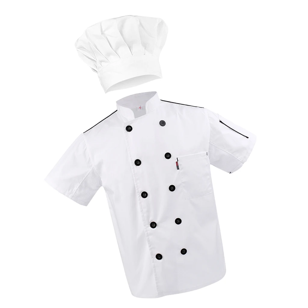 Elastic Cap Chef Back Tie Hat Unisex Cap Chef Coat Jacket Chef Suit 