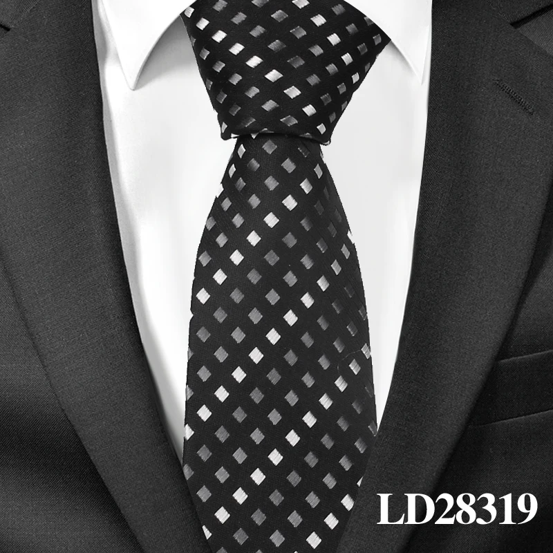 Модные Галстуки Для худой шеи для мужчин, повседневный клетчатый галстук для костюма Gravatas, синие мужские галстуки s для бизнеса, свадьбы, ширина 6 см, тонкие мужские галстуки