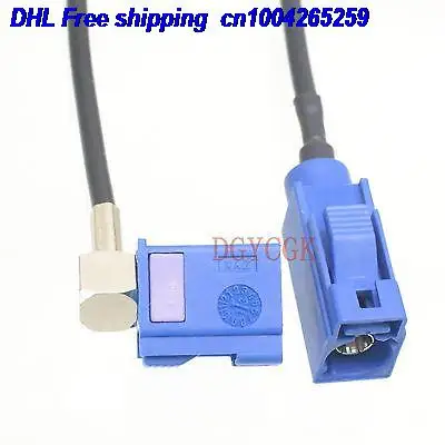 

DHL 20pcs Fakra SMB female C 5005 bule to C jack right angle RG174 Jumper pigtail 5M cable 22j