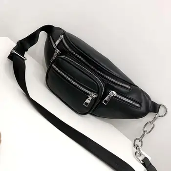

Fashion Women Faux Leather Chest Bag Waist Fanny Pack Crossbody Phone Pouch