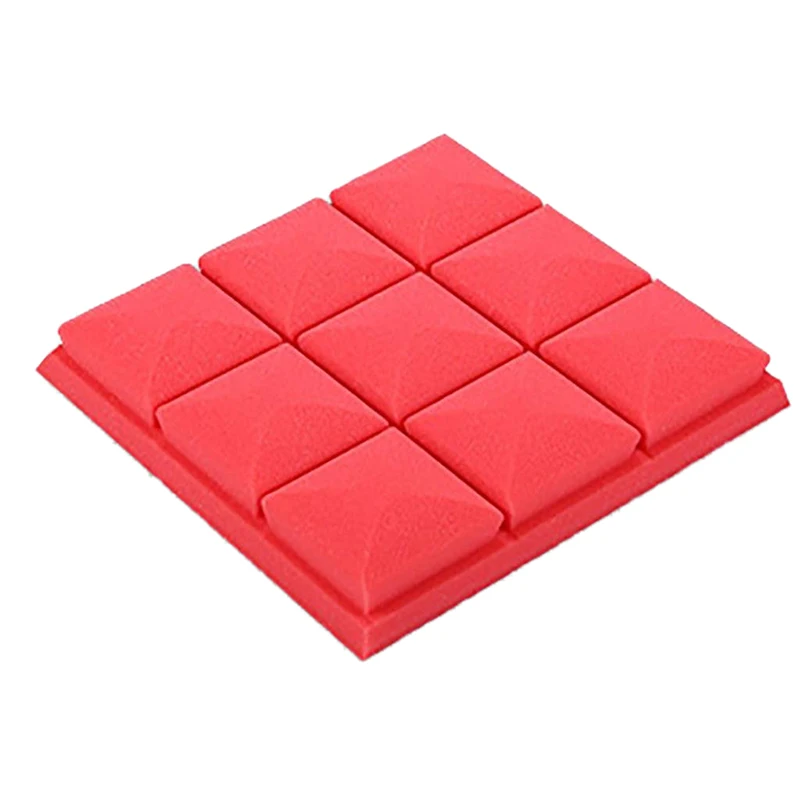 

25X25X5cm Wallpaper Sticker Practical Acoustic Foam Panel Sound Stop Absorption Sponge Studio Ktv Living Room Bar Soundproof Sol