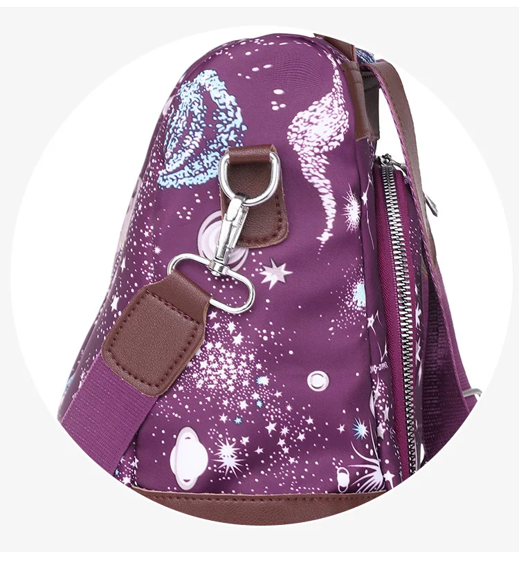 2022 New Female School Backpacks Oxford Waterproof Women Backpack Starry Sky Printing Student School Bags Anti-theft Women Bags