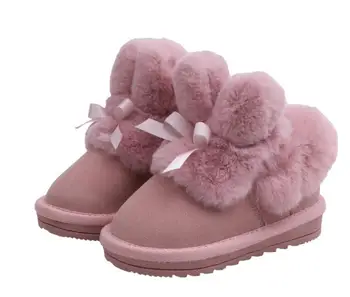

Warm Kids Snow Boots For Children New Toddler Winter Princess Shoes Non-slip Flat Round Toe Girls Baby Lovely Boots