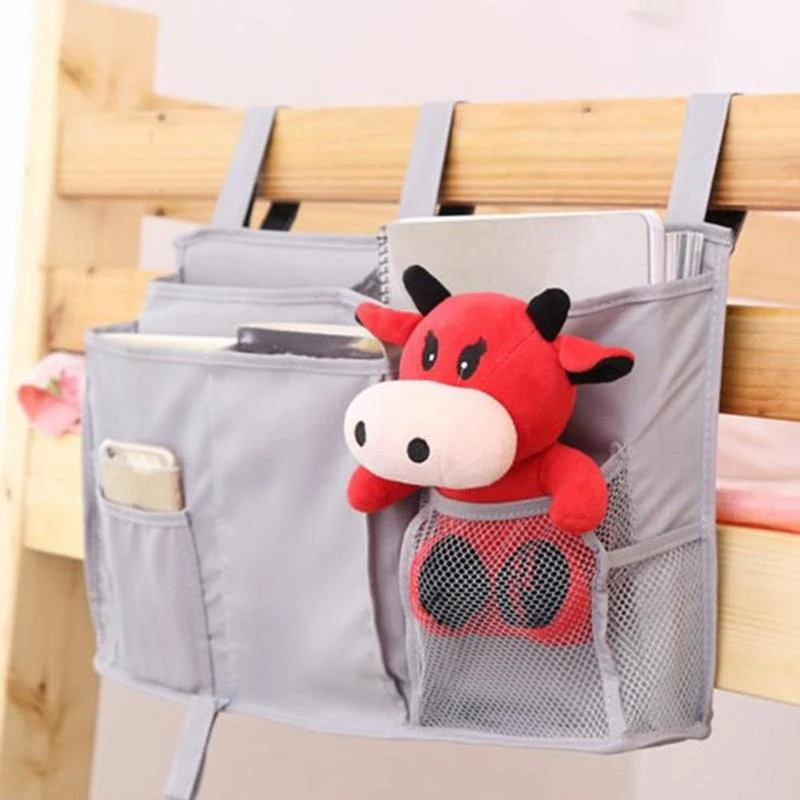 

1PCS Multi-port Storage Hanging Bag Crib Side Storage Bag Hanging Bag Oxford Cloth Dormitory Sundries Bags Home Bedroom Supplies