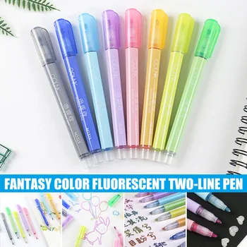 

8 Color Double Line Outline Pen Highlighter Marker Pen for Card Writing Drawing LHB99
