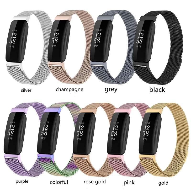 Сменный Браслет из нержавеющей стали с магнитной застежкой для Fitbit Inspire HR /Ace2 /