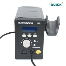 ESD цифровой дисплей 220V QUICK-2008 BGA паяльная станция Сварка тепловой пушкой воздуходувка пистолет 120л/мин от 100 до 500 градусов