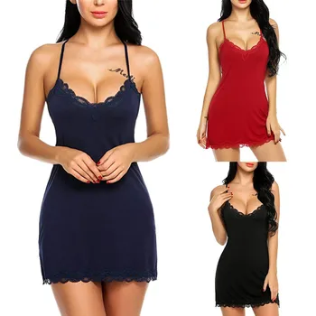 

Fashion Women Sexy Lace Lingerie Nightwear Underwear Robe Babydoll Sleepwear Pyjama Women home clothing LS 1209