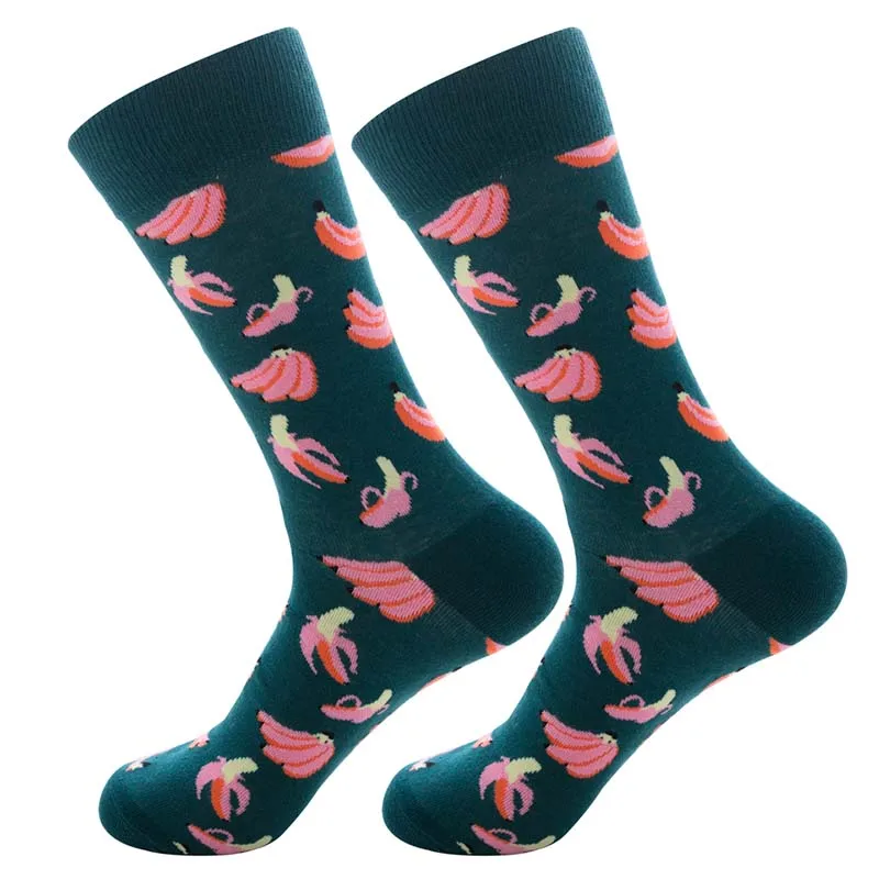 Women Colorful Combed Cotton Socks Shark Skull Pattern Long Tube Happy Men Socks Novelty Skateboard Crew Casual Crazy Socks - Color: 42