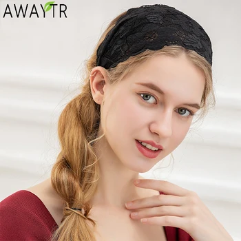 

Women Korean Style Floral Lace Hollow Hair Bands For Women Wide Headband Girls Retro HairBand Hair Elastic Hair Accessories