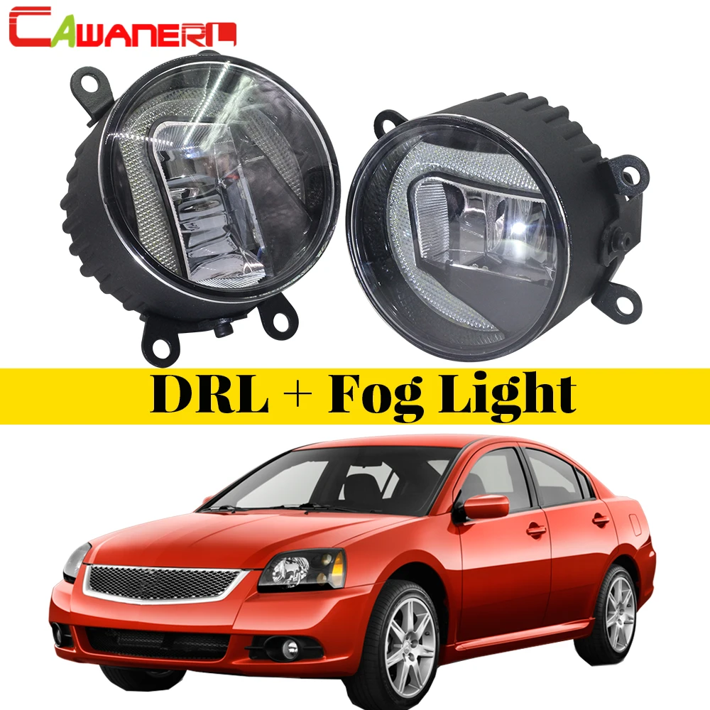 Cawanerl For Mitsubishi Galant DJ_ ED_ EF_ Saloon 2003-2007 Car LED Fog Light Daytime Running Lamp DRL Styling White High Bright |
