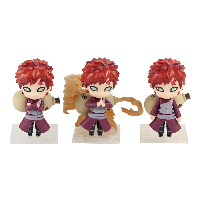 3 шт./компл. 10 см аниме Naruto Shippuden Gaara Kazekage Cute Mini Q версия статуя ПВХ фигурка