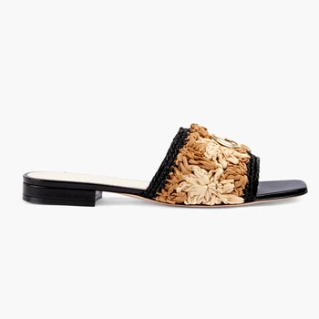 

2020 Shoes For Women Designer Leather Flat Black Sandals Fashion Women Slides & Ladies Slippers G Brand High Quality with Logo