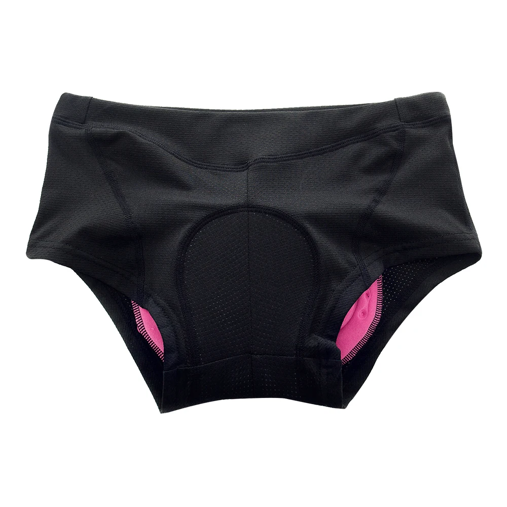 WOSAWE Women Cycling Shorts 3D Gel Padded Shockproof MTB Mountain Racing Bike Bicycle Underwear Underpants Black Mesh