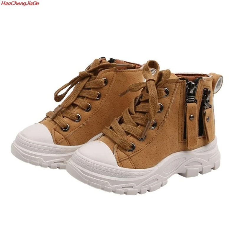 

Unisex Kids Martin Boots Boys Ankle Boots Soft PU Leather Autumn Children Winter Boots Patchwork Colors Size 21-30 Kid Sneakers