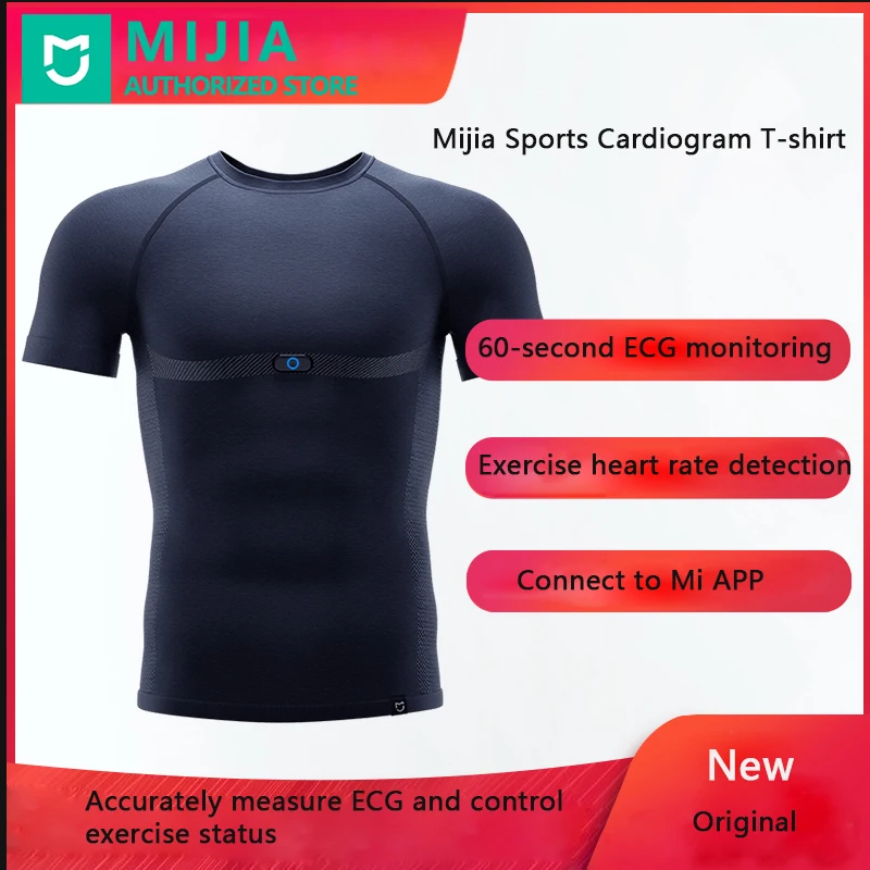 Спортивные мужские футболки Xiaomi Mijia умный свитшот с функцией отслеживания