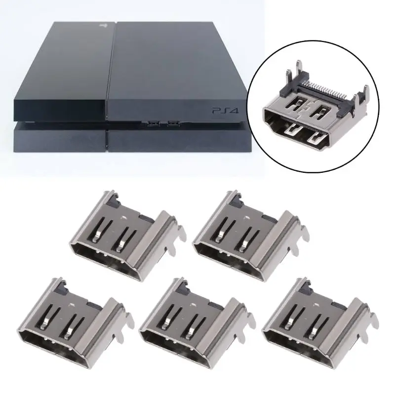Display Di Ricambio 5 Pezzi Connettore Jack Presa Hdmi Compatibile Per Playstation Ps4 Pro Accessori Per Giochi Porta Console