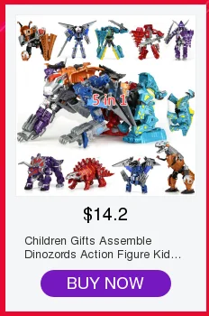 4 в 1 сборка Megazord робот Трансформация игрушки Дети подарки на день рождения Дракон Ranger Dinozords мальчик фигурки