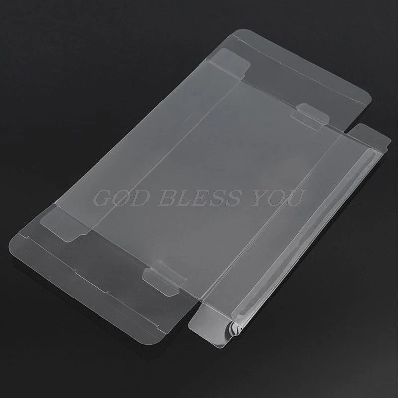 1pc Custom Clear PET Box Pro Protectors Game Case Sleeves Covers For SNES N64 CIB Boxed Games