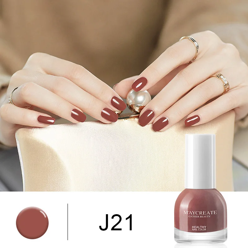 Полировка Для ногтей Нетоксичная Экологичная удобная чистка быстросохнущая лак для ногтей на водной основе QS888 - Цвет: j21